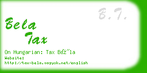 bela tax business card